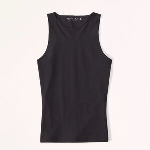 Abercrombie and Fitch A&F Soft Double Lined Seamless Tank Top Shirt Black Medium
